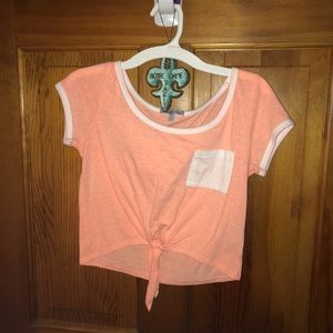 Cute peach crop top